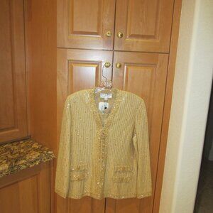 St John Evening Gold Suit